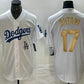 Los Angeles Dodgers #17 Shohei Ohtani White Gold Stitched Cool Base Jersey Baseball Jersey