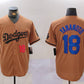 Los Angeles Dodgers #18 Yoshinobu Yamamoto Number Olive Cool Base Limited Stitched Baseball Jerseys