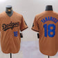 Los Angeles Dodgers #18 Yoshinobu Yamamoto Number Olive Cool Base Limited Stitched Baseball Jerseys