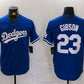 Los Angeles Dodgers #23 Kirk Gibson Blue Cool Base Stitched Baseball Jersey