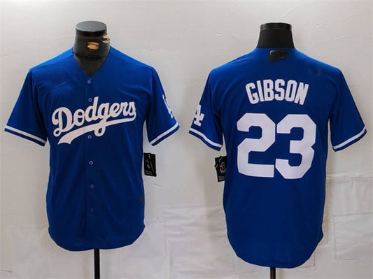 Los Angeles Dodgers #23 Kirk Gibson Blue Cool Base Stitched Baseball Jersey