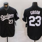 Los Angeles Dodgers #23 Kirk Gibson Number Black Cool Base Stitched Baseball Jersey