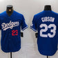 Los Angeles Dodgers #23 Kirk Gibson Number Blue Cool Base Stitched Baseball Jersey