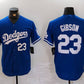 Los Angeles Dodgers #23 Kirk Gibson Number Blue Cool Base Stitched Baseball Jersey