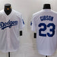 Los Angeles Dodgers #23 Kirk Gibson White Cool Base Stitched Baseball Jersey