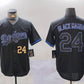 Los Angeles Dodgers #24 Kobe Bryant Black Mamba Lights Out Black Fashion Stitched Cool Base Baseball Jerseys