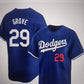 Los Angeles Dodgers #29 Michael Grove Blue Stitched Baseball Jersey