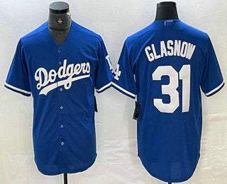 Los Angeles Dodgers #31 Tyler Glasnow Blue Stitched Cool Base Jersey Baseball Jersey