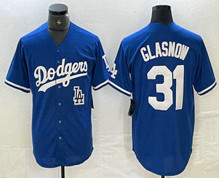 Los Angeles Dodgers #31 Tyler Glasnow Blue Stitched Cool Base Jerseys Baseball Jersey