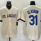 Los Angeles Dodgers #31 Tyler Glasnow Cream Blue 2024 City Connect Limited Stitched Baseball Jersey