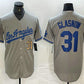 Los Angeles Dodgers #31 Tyler Glasnow Gray Alternate Team Logo Cool Base Jersey Baseball Jersey