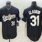 Los Angeles Dodgers #31 Tyler Glasnow Number Black Turn Back The Clock Stitched Cool Base Jerseys Baseball Jersey