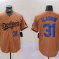 Los Angeles Dodgers #31 Tyler Glasnow Number Olive Cool Base Limited Stitched Baseball Jerseys