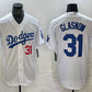 Los Angeles Dodgers #31 Tyler Glasnow Number White Stitched Cool Base Jerseys Baseball Jersey