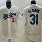 Los Angeles Dodgers #31 Tyler Glasnow Number White Stitched Flex Base Jersey Baseball Jersey