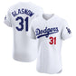 Los Angeles Dodgers #31 Tyler Glasnow White Home Elite Stitched Jersey Baseball Jersey