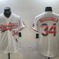 Los Angeles Dodgers #34 Fernando Valenzuela White Rainbow Mexico Cool Base Stitched Fashion Baseball Jersey