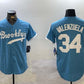 Los Angeles Dodgers #34 Fernando Valenzuela blue Authentic Collection Stitched Baseball Jersey