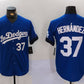 Los Angeles Dodgers #37 Teoscar Hernández Blue Cool Base Stitched Baseball Jersey