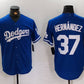 Los Angeles Dodgers #37 Teoscar Hernandez Blue Cool Base Stitched Baseball Jerseys