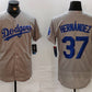 Los Angeles Dodgers #37 Teoscar Hernandez Grey Flex Base Stitched Baseball Jerseys