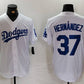 Los Angeles Dodgers #37 Teoscar Hernandez White Cool Base Stitched Baseball Jerseys