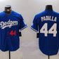 Los Angeles Dodgers #44 Vicente Padilla Number Blue Cool Base Stitched Baseball Jersey