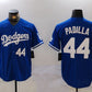 Los Angeles Dodgers #44 Vicente Padilla Number Blue Cool Base Stitched Baseball Jersey