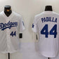 Los Angeles Dodgers #44 Vicente Padilla Number White Cool Base Stitched Baseball Jerseys