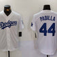 Los Angeles Dodgers #44 Vicente Padilla Number White Cool Base Stitched Baseball Jerseys