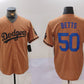 Los Angeles Dodgers #50 Mookie Betts Olive Cool Base Limited Stitched Baseball Jersey