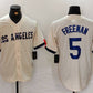 Los Angeles Dodgers #5 Freddie Freeman Cream 2024 City Connect Limited Stitched Baseball Jerseys