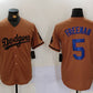 Los Angeles Dodgers #5 Freddie Freeman Olive Cool Base Limited Stitched Baseball Jerseys