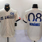 Los Angeles Dodgers #8 Kiké Hernández Cream 2024 City Connect Limited Stitched Baseball Jersey