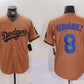 Los Angeles Dodgers #8 Kike Hernandez Olive Cool Base Limited Stitched Baseball Jerseys