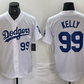 Los Angeles Dodgers #99 Joe Kelly Number White Stitched Cool Base Jersey Baseball Jersey