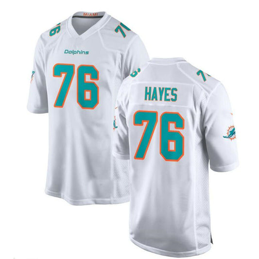 M.Dolphins #76 Ryan Hayes Game Jersey - White Stitched American Football Jerseys