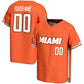 Custom M.Hurricanes GameDay Greats NIL Pick-A-Player Lightweight Baseball Jersey - Orange American College Jerseys