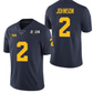 M.Wolverines #2 Will Johnson Navy 2024 Stitched American College Jerseys