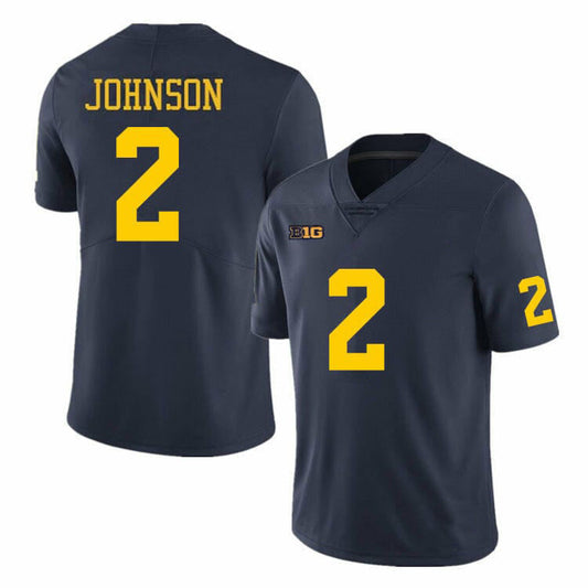 M.Wolverines #2 Will Johnson Navy Blue Stitched American College Jerseys