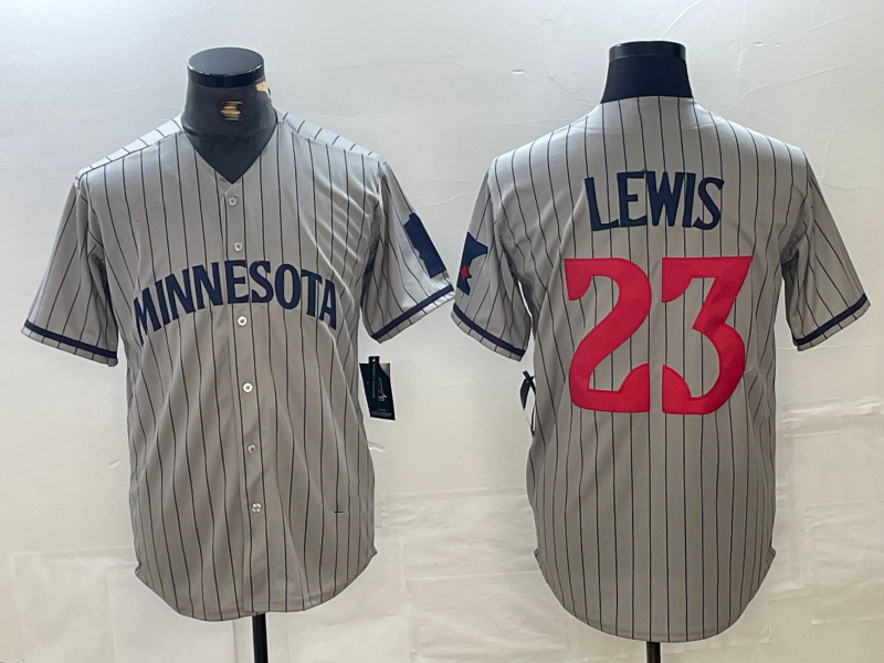 Minnesota Twins #23 Royce Lewis 2023 Grey Home Team Cool Base Stitched  Baseball Jersey