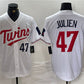 Minnesota Twins #47 Edouard Julien White Cool Base Stitched Baseball Jersey