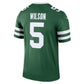 New York Jets #5 Garrett Wilson Legend Jersey - Legacy Green American Football Jerseys