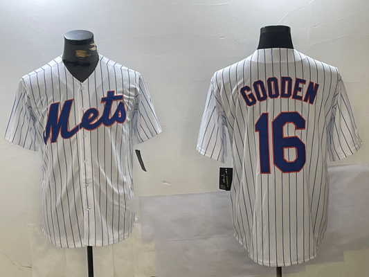 New York Mets #16 Dwight Gooden White Cool Base Stitched Baseball Jerseys