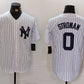 New York Yankees #0 Marcus Stroman White Cool Base Stitched Baseball Jersey