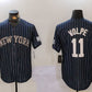 New York Yankees #11 Anthony Volpe Navy Pinstripe Fashion Cool Base Baseball Jersey