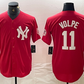 New York Yankees #11 Anthony Volpe Red Fashion Cool Base Baseball Jersey