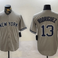 New York Yankees #13 Alex Rodriguez Grey Cool Base Stitched Baseball Jerseys