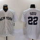 New York Yankees #22 Juan Soto White Cool Base Stitched Baseball Jersey