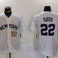 New York Yankees #22 Juan Soto White Cool Base Stitched Baseball Jersey